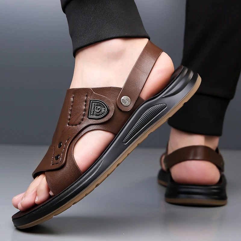 Men Shoes Outdoor Beach Summer Thick Soled Wear-resistant Oxford Breathable Casual Sandals
