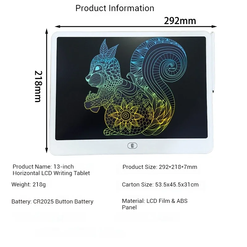 Large Screen Digital Drawing and Writing Tablet for Kids - Educational Brain Game and Creative Toy