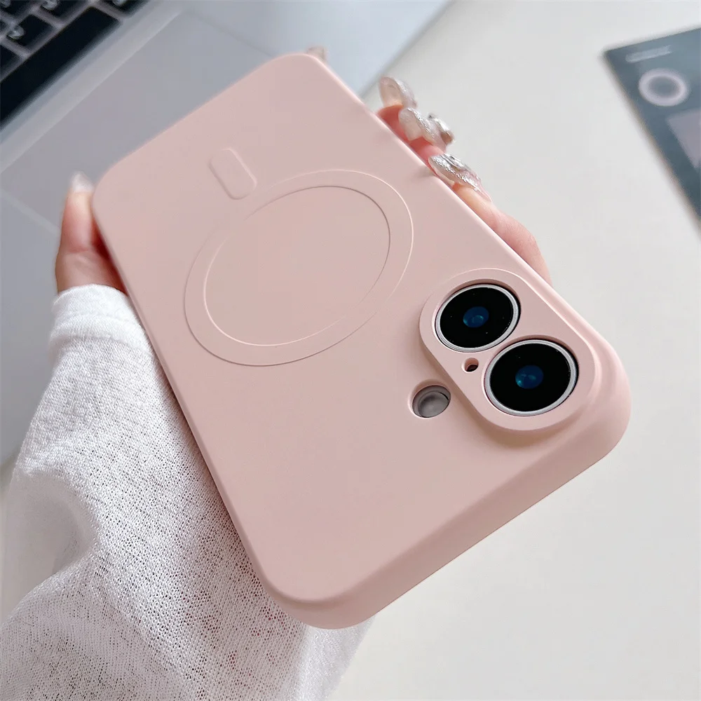 Liquid Silicone Shockproof Magnetic Wireless Charging Phone Case