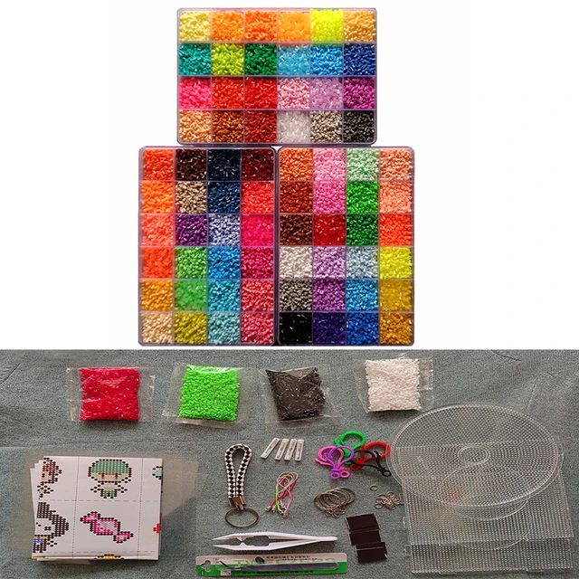 2.6mm Mini Beads Kit 24 48 72color/set for Kid Hama Beads Diy Puzzles High  Quality Handmade Gift children Toy Free shipping - AliExpress