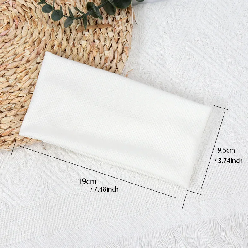 3Pcs Simple Elastic Fitness Yoga Hairbands for Women Men Solid Color Running Hair Bands Stretch Makeup Headbands Accessories