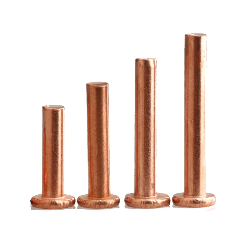 M1.5 M2.0 M2.5 M3 M4 M5 M6 M8 Copper Solid Rivets Knock Flat Head Rivet ...