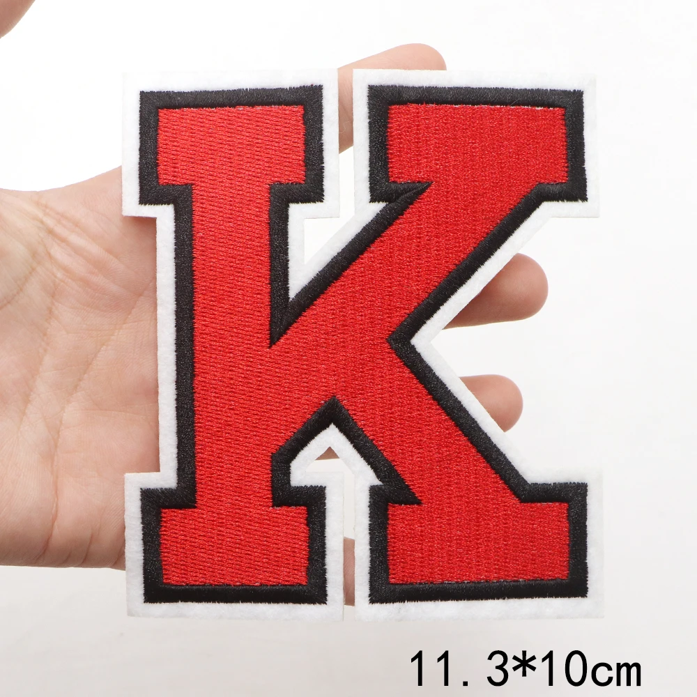 1pc große 11,3 cm redenglish Brief Patches für Kleidung Hut Jacke shose nähen Stickerei Applique Patches auf Kleidung dekorieren DIY – Detail 14
