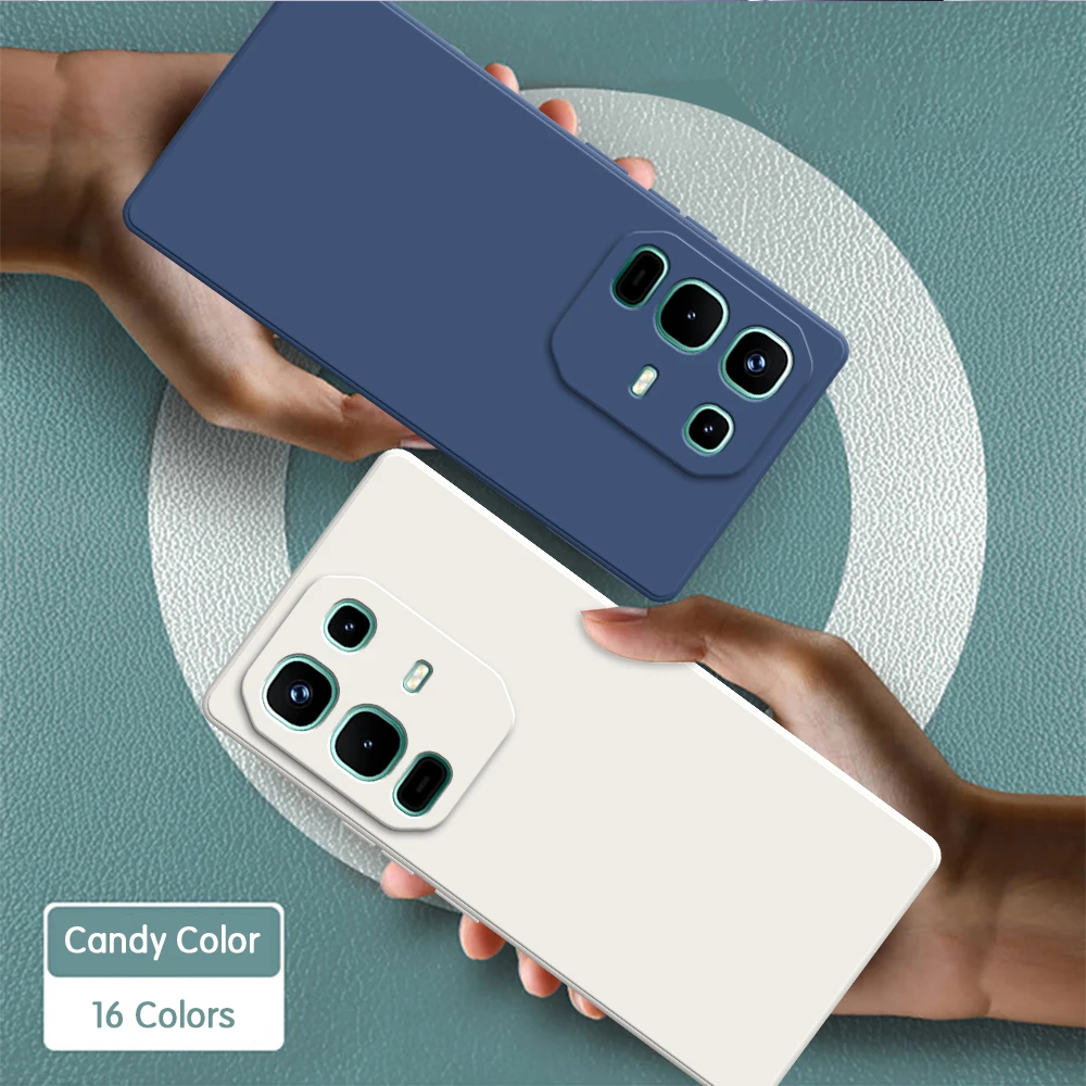 Original Liquid Silicone Phone Case with Classic Lens Protection - High Quality Soft Back Cover