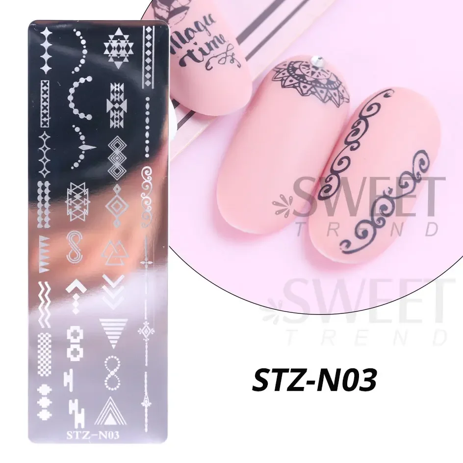 Winter Wonderland Nail Art Stamping Plate - Snowflakes, Christmas, Roses, Leaves & Butterflies Design Template