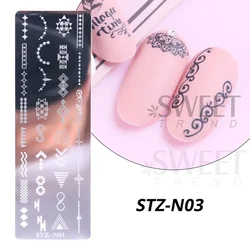 Winter Wonderland Nail Art Stamping Plate - Snowflakes, Christmas, Roses, Leaves & Butterflies Design Template (STZ - N03)