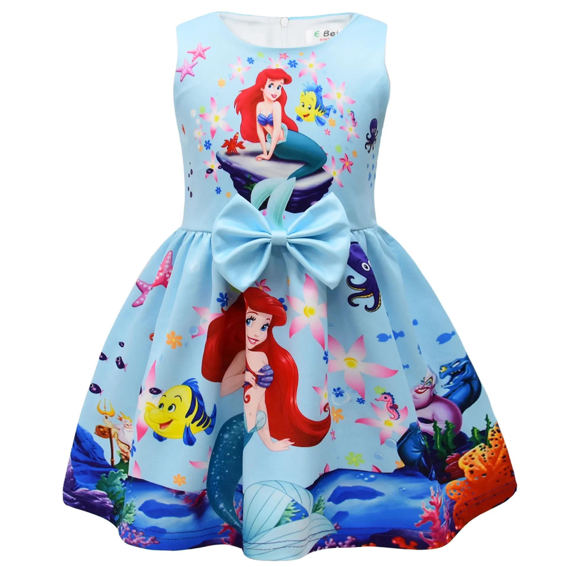 

Disney Princess Dress Mermaid Cosplay Kids Baby Girl Cartoon Casual Ariel Dresses Children Clothes Party Skirts Clothing