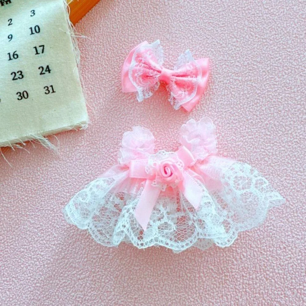 Ropa de muñeca Labubu, conjunto de falda con correa de encaje, accesorios de ropa de bebé