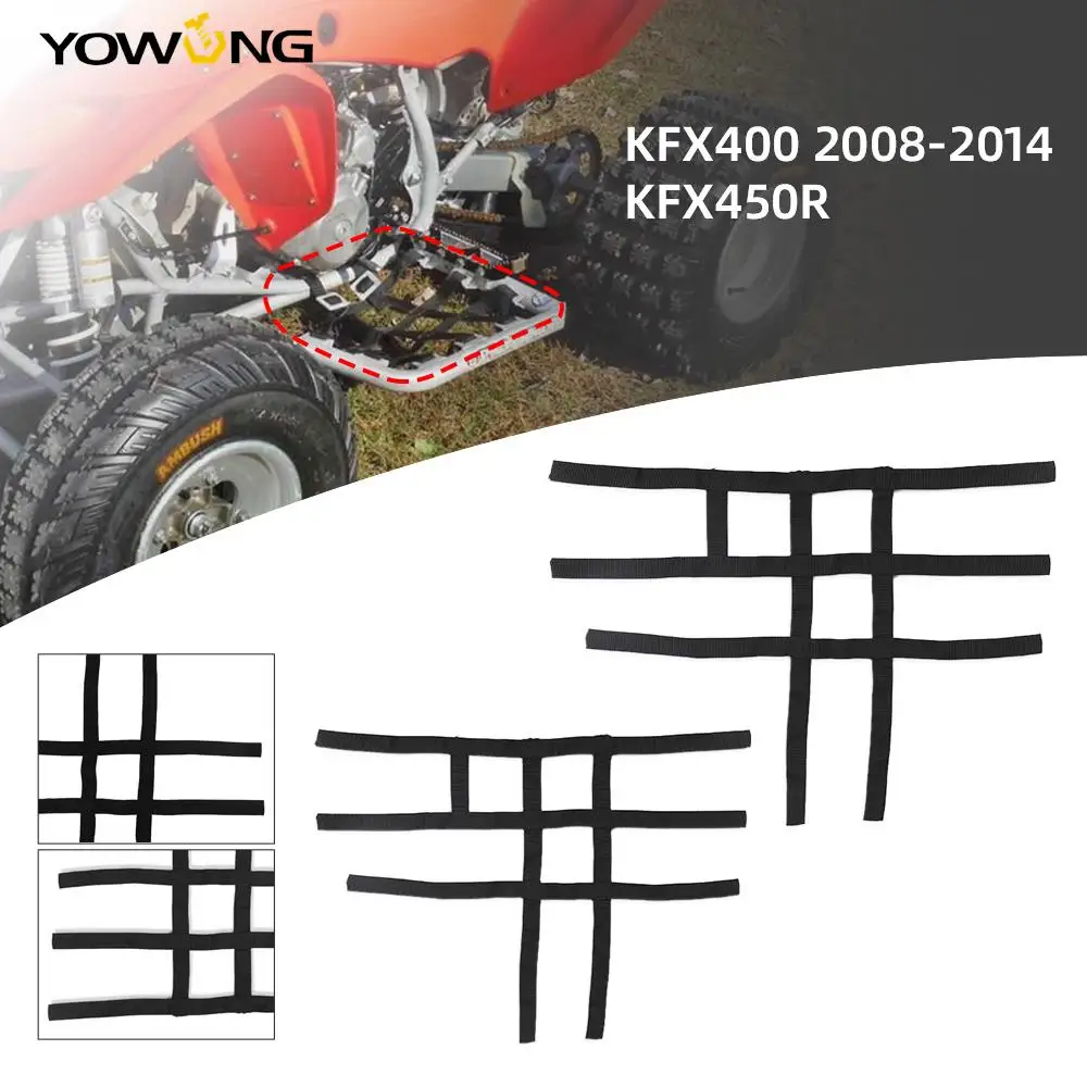 

New Motorcycle Nerf Bar Nets Waterproof Nylon ATV Toolkit For Kawasaki KFX400 2008-2014 2013 2012 2011 2010 2009 KFX 400 KFX450R