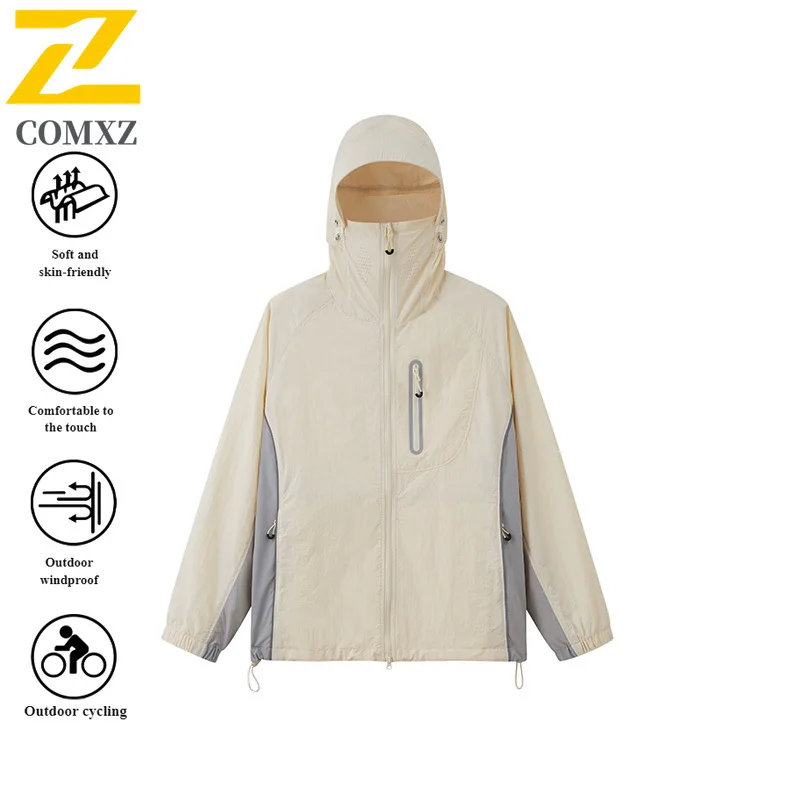EIAO Summer Outdoor UV Protection Jacket UPF50+ Waterproof Lightweight Ice Silk Sun Hoodie for Hiking Men Women  Camping Fishing