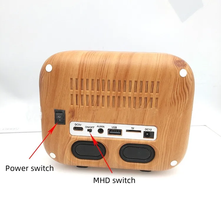 Magnetic fluid Blue-tooth speaker enclosure accessories wood grain color finished manufacturers direct sales