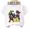 Summer 2 3 4 5 6 7 8 Birthday Marvel SuperHero Short Sleeved Child Cotton T-shirt The Avengers Party Kids Clothes Baby Tees Tops 1