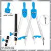 L98A-Geometry Set 10 Pcs Math Supplies Kit,Including Compass,Protractor,Ruler,Eraser,Pencil Ect,For Drawing And Measurement