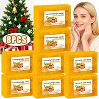 Savon à l'acide koji au curcuma et au citron, savon familial, effet trois-en-un, nettoyage doux et démaquillant 1