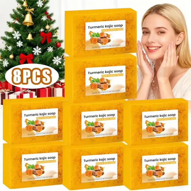 Savon à l'acide koji au curcuma et au citron, savon familial, effet trois-en-un, nettoyage doux et démaquillant 1