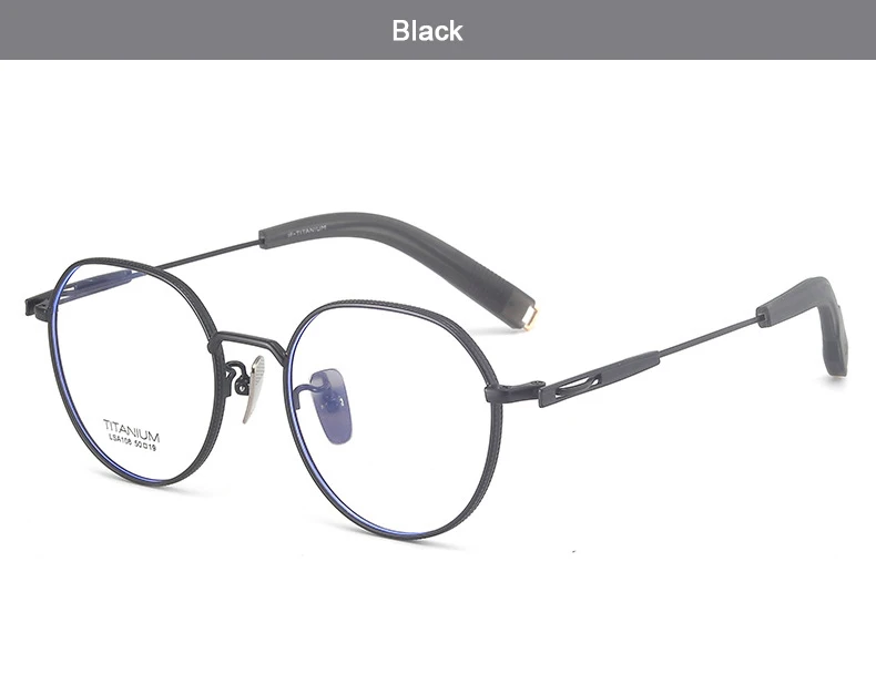 USA Marke Replik Reines Titan Brillen Luxus Runde Ultraleichte Brille Unregelmäßige Brille für Mann – Detail 12