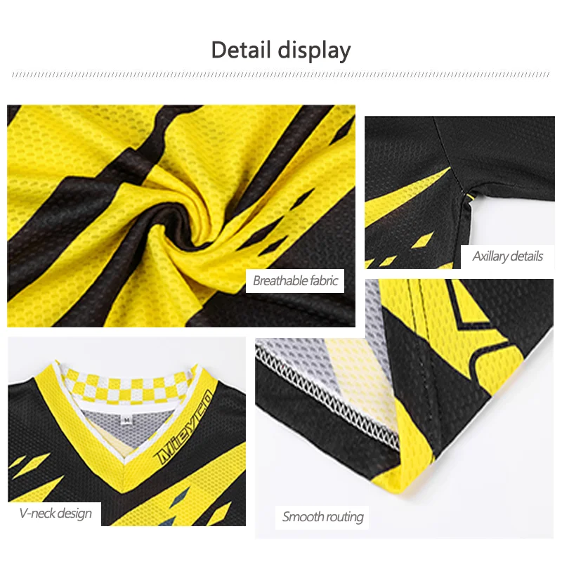 Herren Mountainbike Downhill Jersey Motorrad Quick Dry Jersey DH Shirt Fahrradbekleidung MTB Motocross T-Shirts Ropa Ciclismo – Detail 9