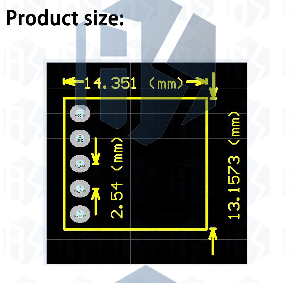 1 ~ 10PCS GY-271 Elektronisches Kompassmodul HMC5883L Dreiachsiges dreiachsiges Magnetfeldsensor-Set für Elektronik und Heimwerker – Detail 21