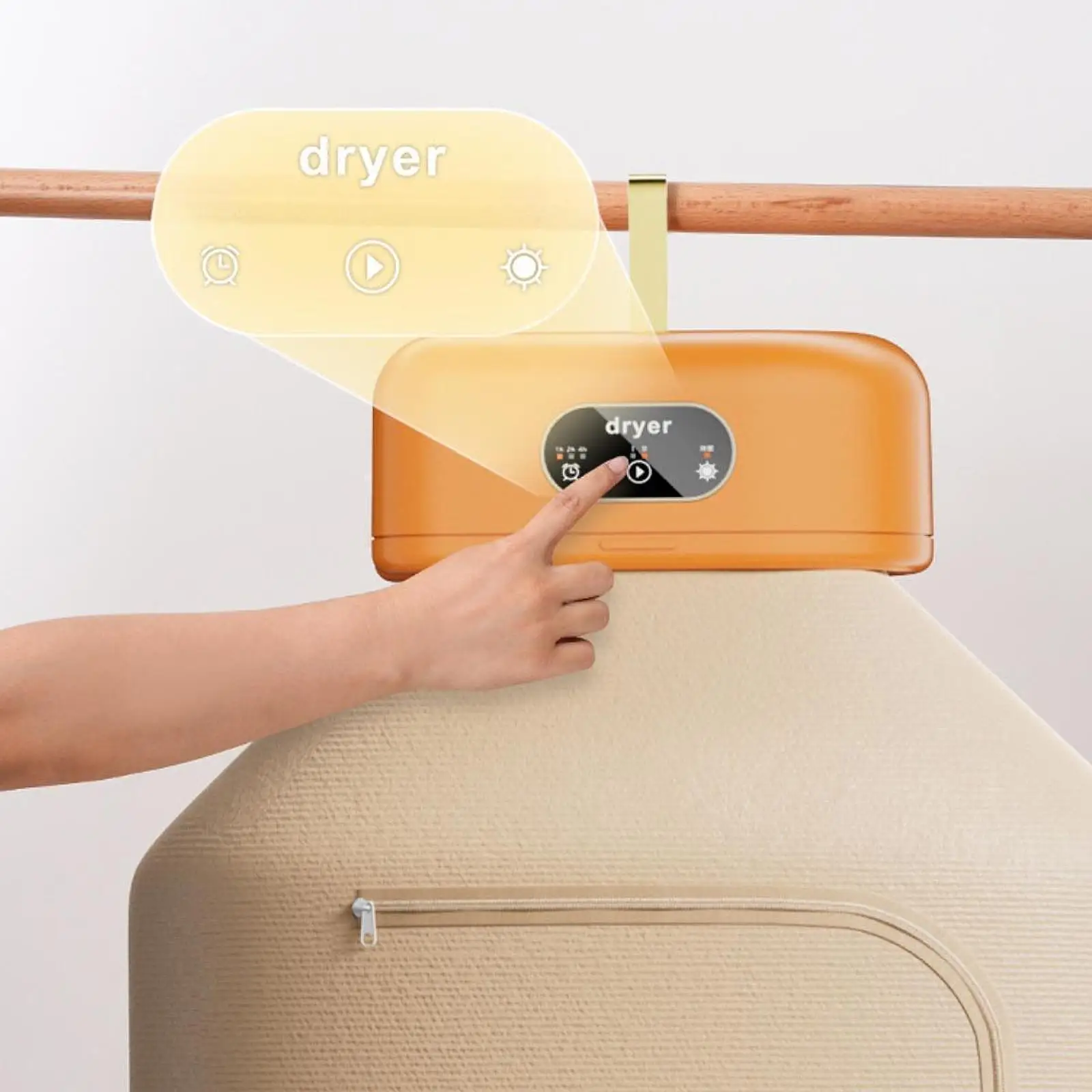 Electric Clothes Dryer with Dryer Bag Foldable 600W Small Electric Dryer Machine Household Travel Apartment RV Dorm Portable 4