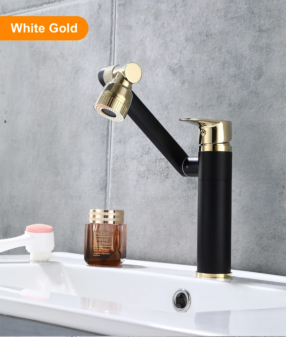 Height adjustable bathroom sink faucets with cool shape