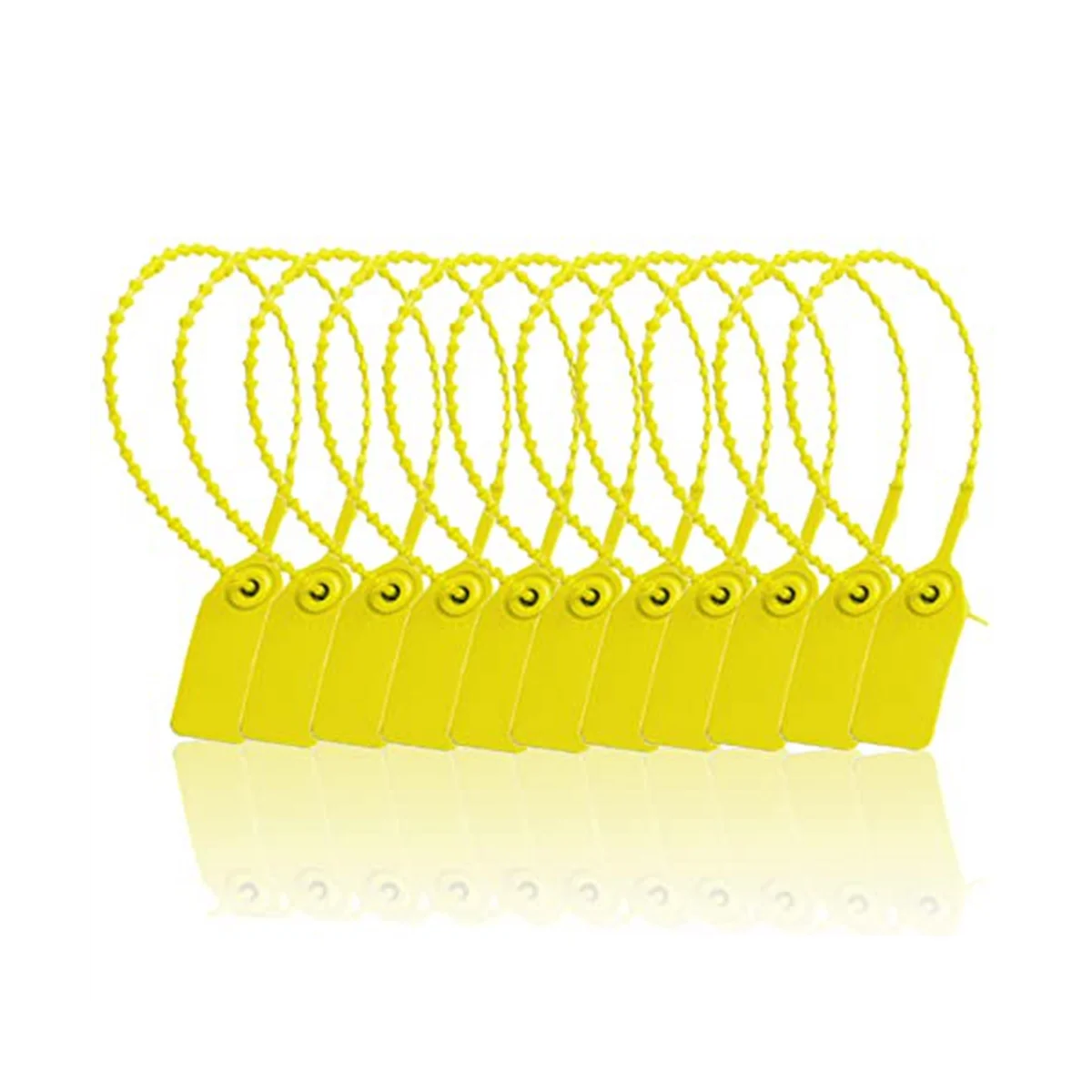 

100 пластиковые уплотнители для вскрытия, пронумерованные бирки для застежки-молнии, одноразовые самоблокирующиеся вывески для доставки, 250 мм E