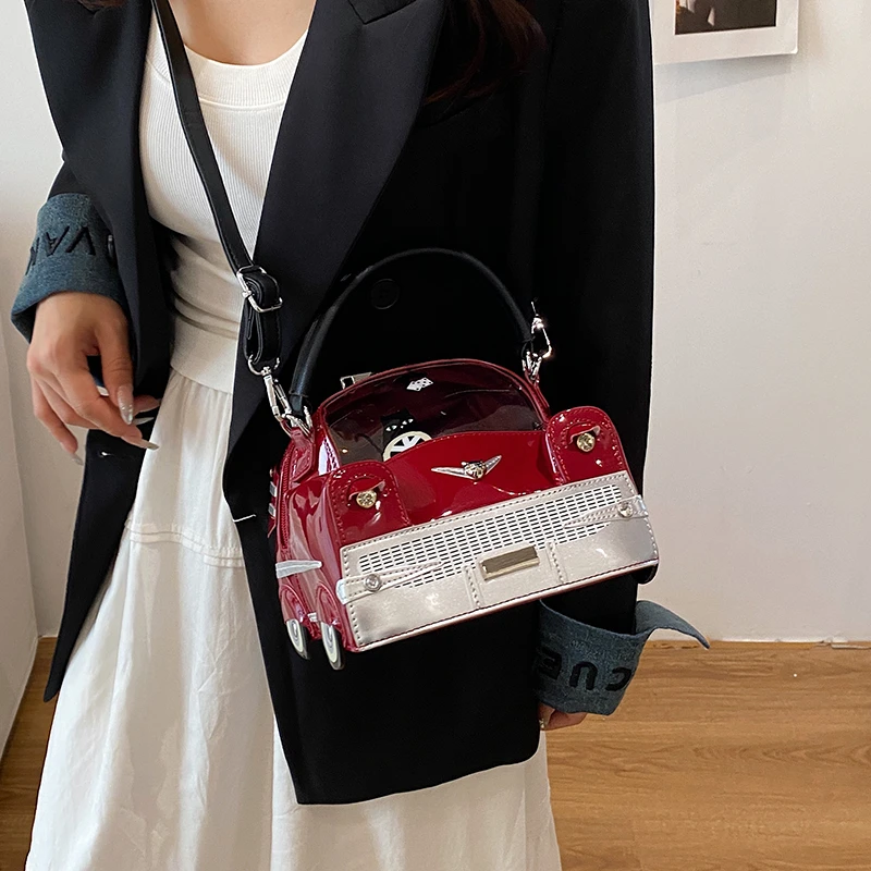 Mini Kleine Auto Form Umhängetasche Weibliche Persönlichkeit Spaß Handtasche Mode Kupplung Tasche Damen Casual Reise Cross Body Telefon Taschen – Detail 10