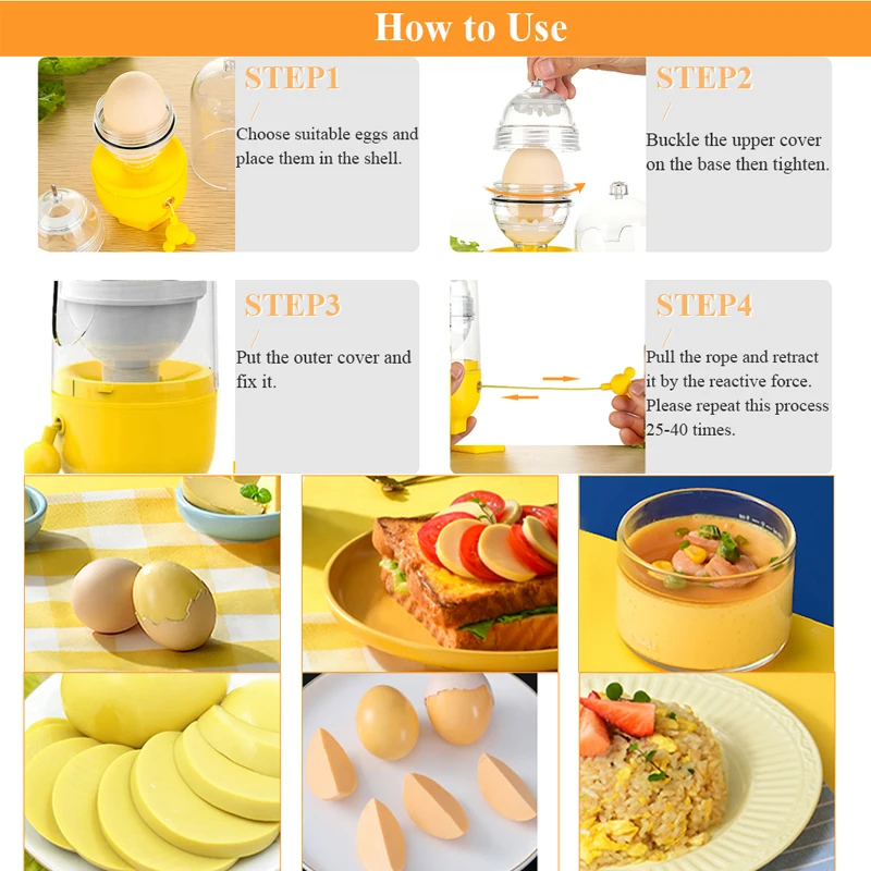 Egg Yolk Shaker Gadget Manual Mixing Golden Whisk Eggs Spin Mixer Stiring  Maker Puller Kitchen Cooking Baking Tools - AliExpress