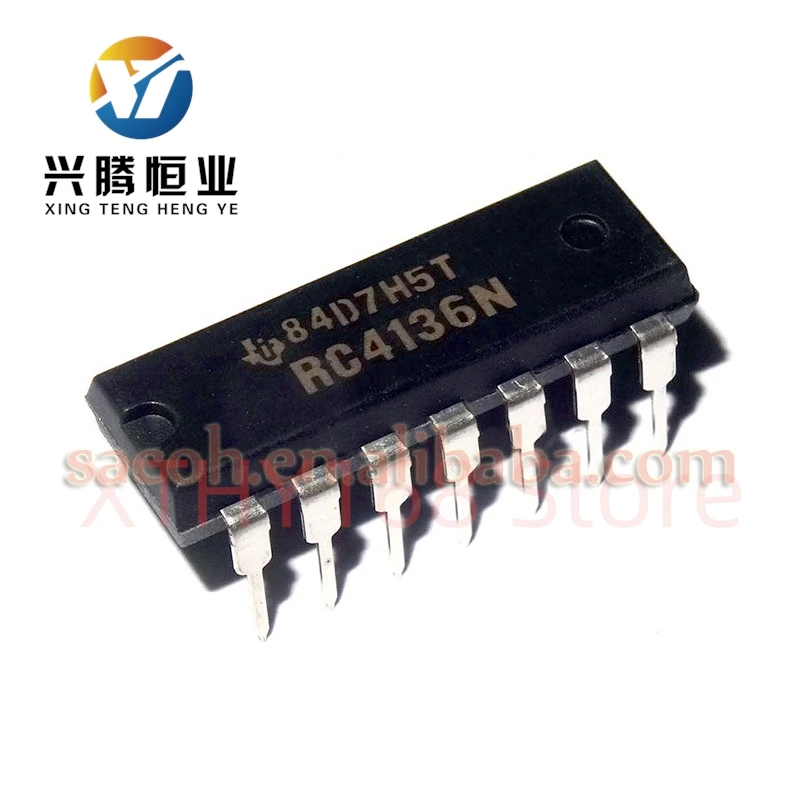 

10 шт./партия, новые оригинальные RC4136N или RC4136D RC4136DC или RV4136N или RV4136D DIP-14 четырехдиапазонные РАБОЧИЕ УСИЛИТЕЛИ общего назначения