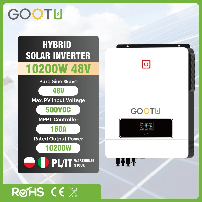 4.2KW 6.2KW Hybrid Solar Inverter 24V 48V 230V Dual Output MPPT Pure Sine Wave