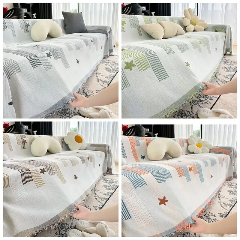Sandhair towel sofa cover cloth light luxury senior sense sofa cushion four seasons general simple modern non-slip full 4
