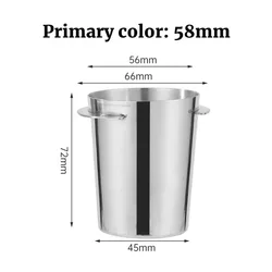 Stainless Steel Coffee Dosing Cup - Espresso Machine Accessory (Silver 58MM)