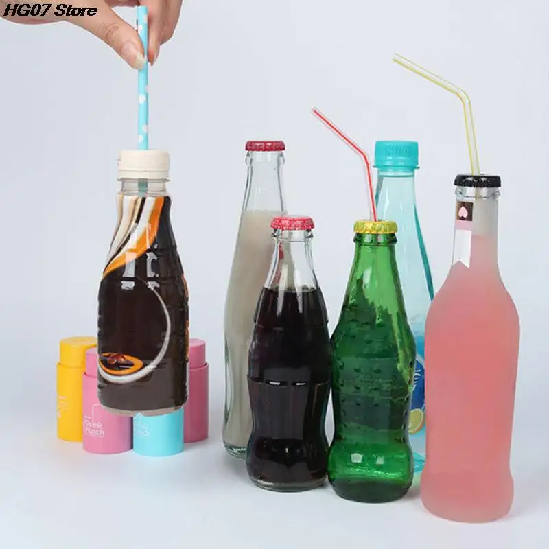 1PC Random Mini Water Drill Bottle Opener Tools Drink Punch Bottle Cover Hole Punch Opener For Straw Party Supplies 7.1*3.6cm