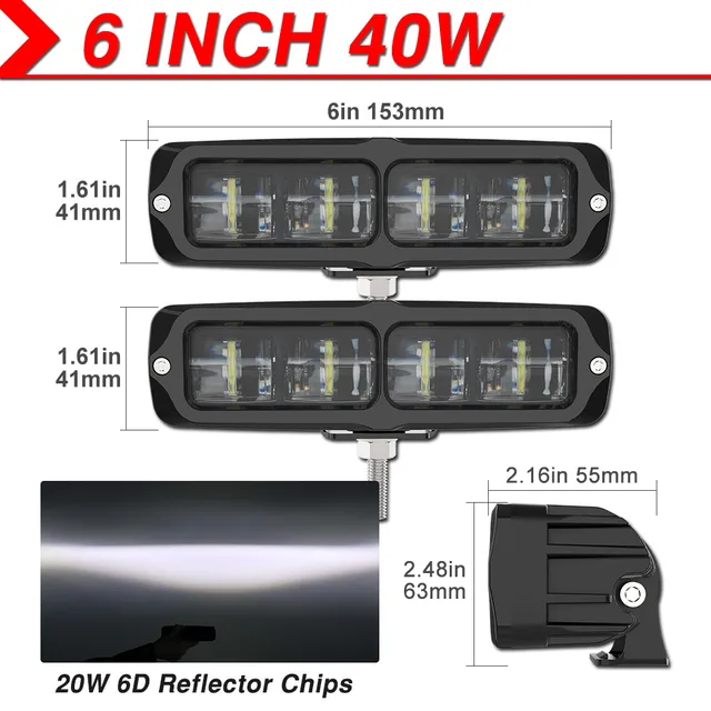 6D-6IN-W -2pcs