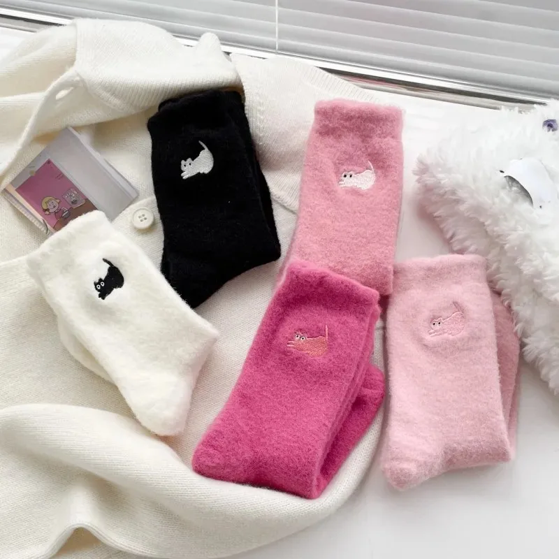 Милые носки с мультяшным котом для женщин