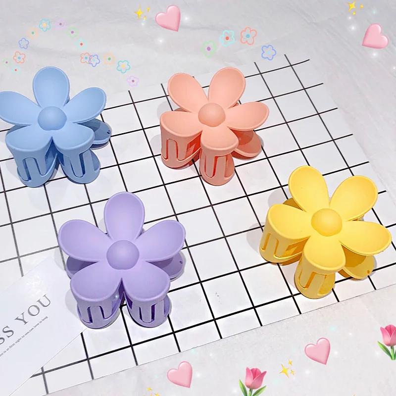 hair clip ins Korea Flower Shape Hair Claw Clip for Women Girls Barrette Crab Hair Claws Ponytail Hairpins Bath Barrette Headwear Accessories head scarf bandana