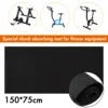 150x75x0.4CM Exercise Mat Gym Fitness Equipment for Treadmill Bike Protect Floor Mat Running Machine Shock Absorbing Pad Black 2