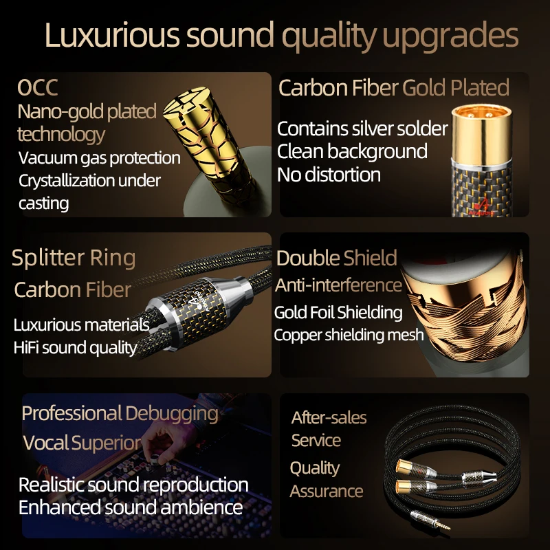 ATAUDIO HiFi 4.4mm  2XLR ����Ŀ �� �ڵ� ���� ���� OCC �ݵ��� 4.4mm  2XLR Male & Female �й�� Y ����� HiFi ����� ���̺�