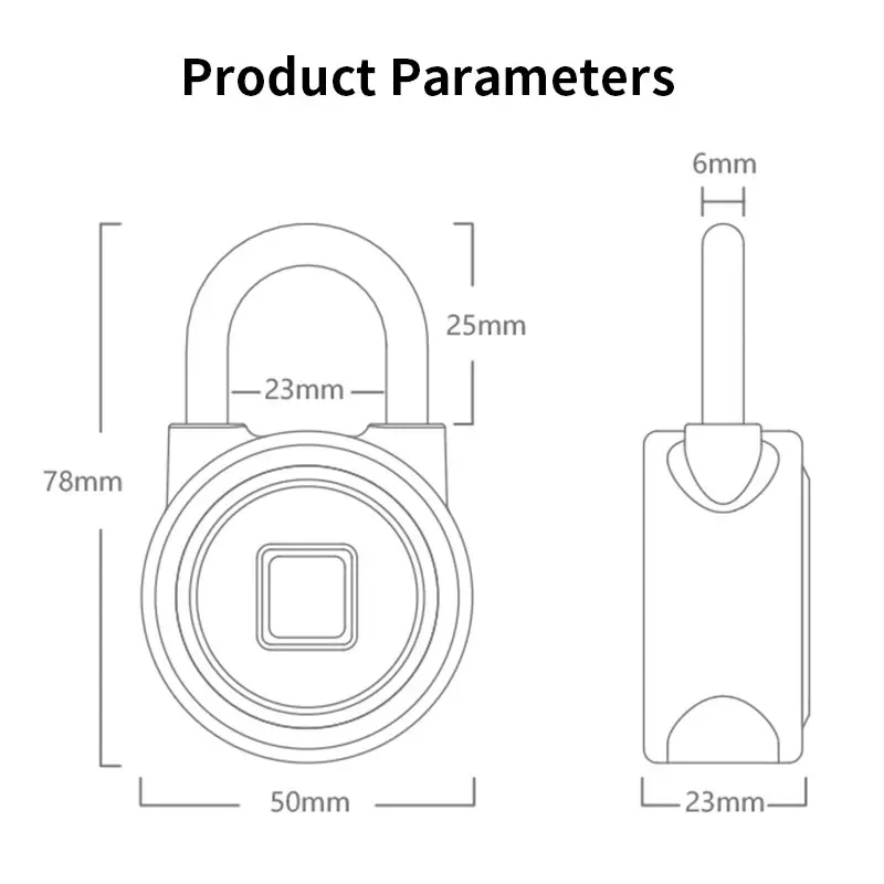 OKLOK Waterproof Keyless Portable Bluetooth Smart Fingerprint Lock Anti-Theft iOS Android APP Control Door Cabinet Padlock