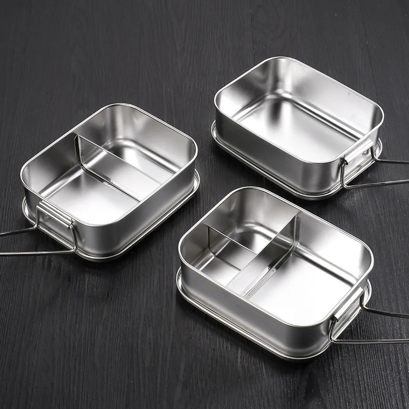 

Portable Stainless Steel Lunch Box For Kids Adult Leak-proof Food Container Bento Box Snack Storage Large Capacity Compartment