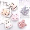 Cartoon Plush Cherry Bunny Doll Fabric Patch DIY Brooch Headdress Bag Doll Accessories 5PCS embroidery cloth patches