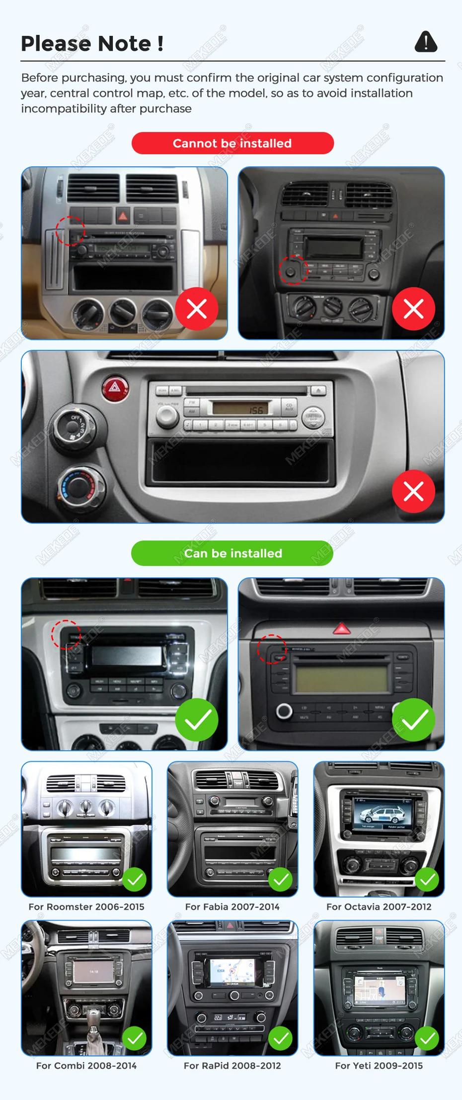 7 Zoll MEKEDE Autoradio für VW/Volkswagen Passat Golf MK5 MK6 Jetta EOS POLO Touran Seat Sharan, In-Car-Mediaplayer, Carplay, Bildschirm-GPS. – Detail 5