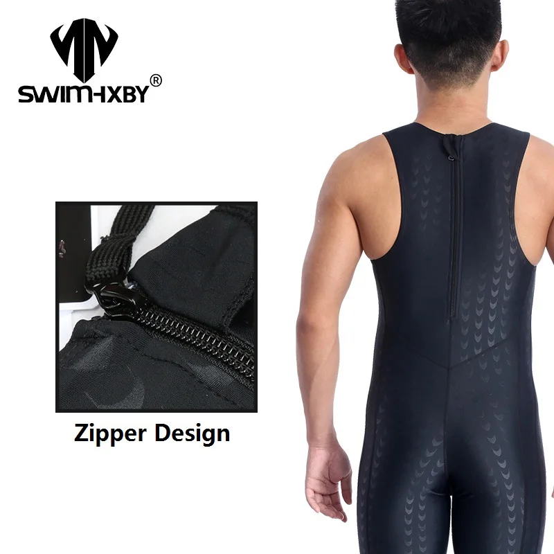 Men One Piece Swimsuit Competition Racing Swimwuit Ironman Triathlon Suit Sharkskin Male Training Bodysuit one piece swimsuit