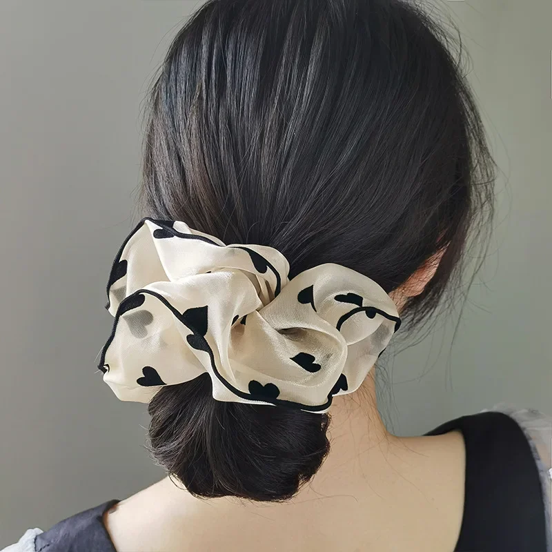 Scrunchies In Raso Nastro Foulard Cheveux Accessori Per Capelli Per Le Donne Fasce Fascia Cerchietti Capelli Donna Scrunchie Gumka Do