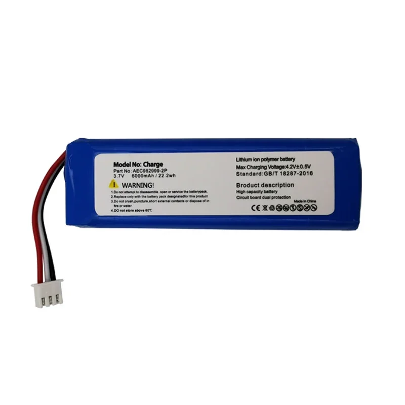 2024 Years 100% Original AEC982999-2P 6000mAh Replacement Battery For JBL Charge 1 Charge1 Wireless Bluetooth Speaker Batteries