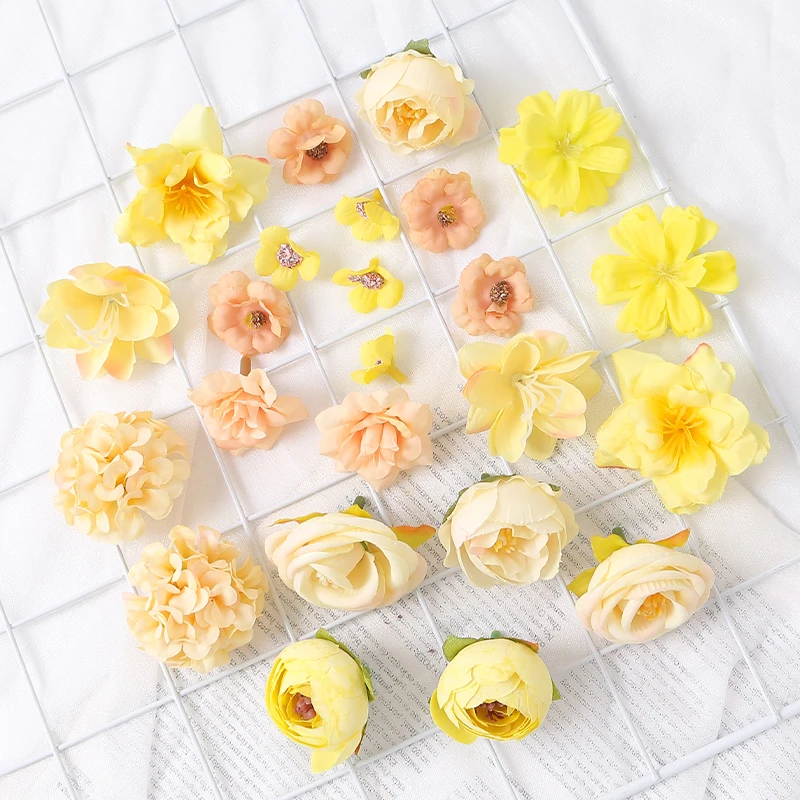 Rose künstliche Blumen Köpfe für zu Hause Raum dekor Hochzeit Hochzeit Dekoration gefälschte Blumen DIY Sammelalbum Geschenk box Zubehör – Detail 19