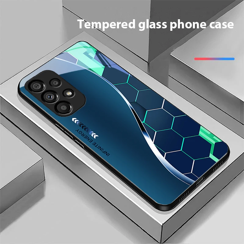 Sci-Fi Silver White Black Tempered Glass Phone Case - Hard Shell Design
