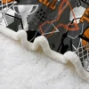 Sports Blanket Printed with basketballs and trophies Fleece Blanket Warm Cozy Throws for Couch and Sofa for Kids Teens Adults 5