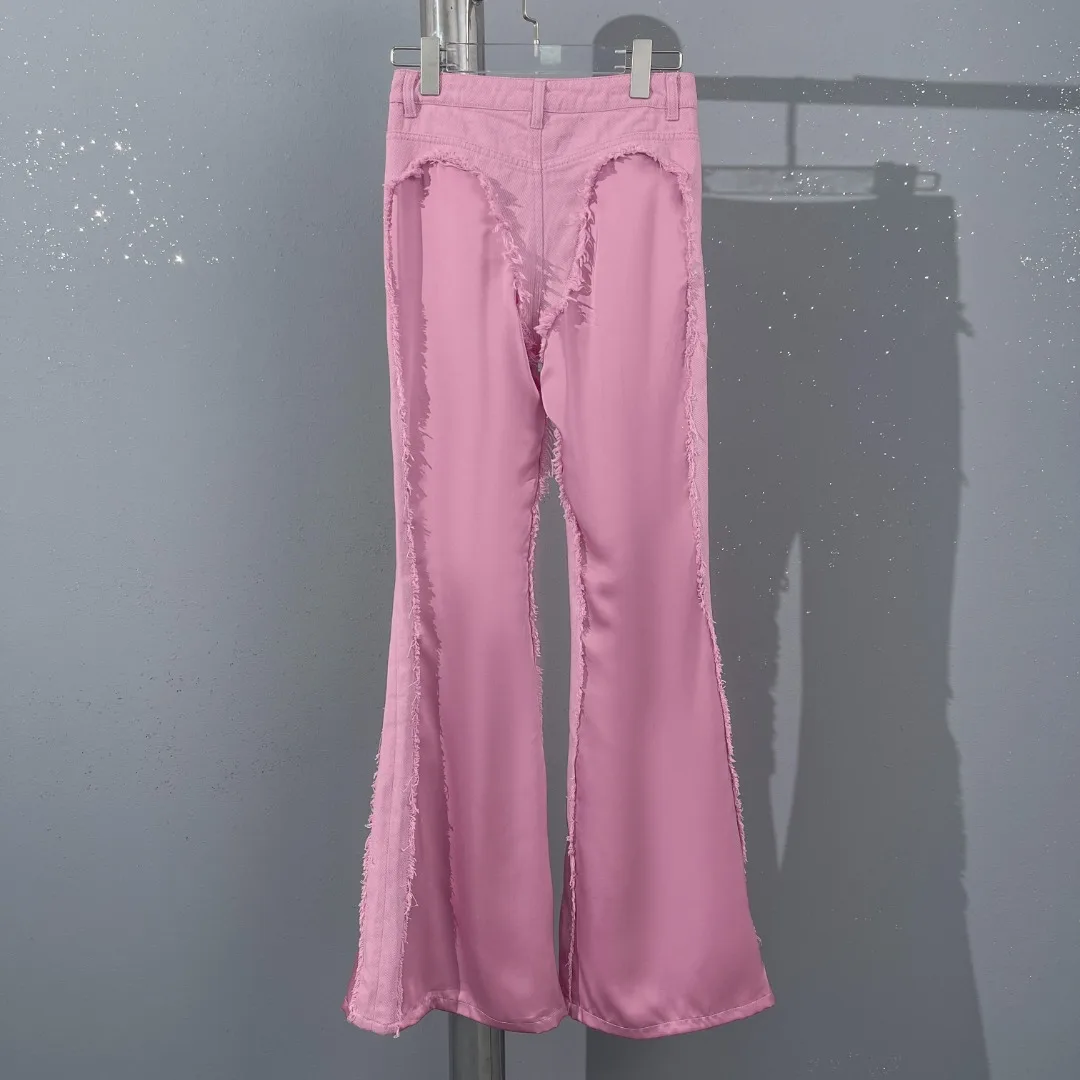 

New blue ocean satin pants for spring and summer