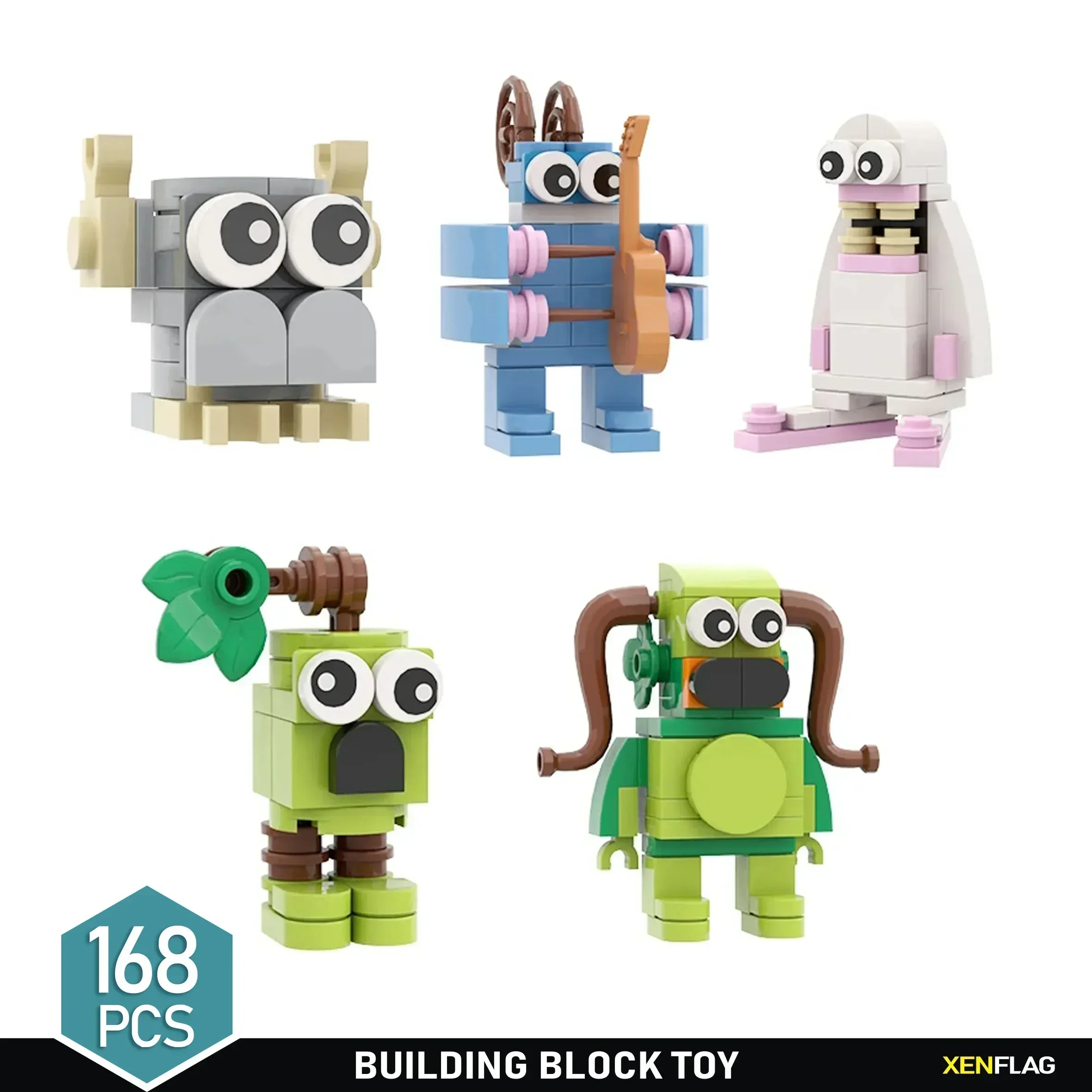 

Singing Team Building Block Set Cute Monster Brick DIY Children's Toy Puzzle Gift
