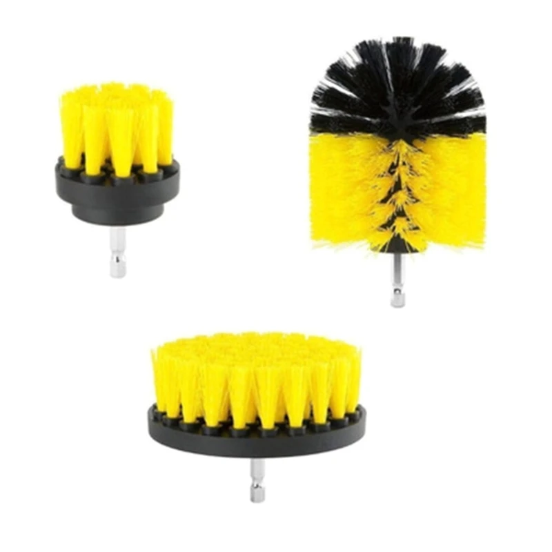 

3Pcs Car Wash Cleaning Drill Brush Set Power Scrubber Brush Car Polisher Clean
